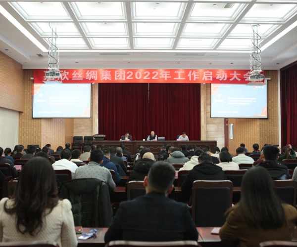 九游老哥必备的交流社区丝绸集团召开2022年岁情启动大会